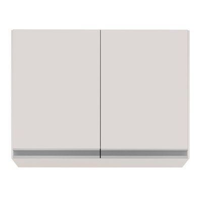 Armário Aéreo 80cm 2 Portas Califórnia Branco - Lumil Móveis