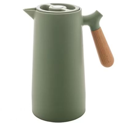 Garrafa Térmica Wolff Com Cabo Madeira Nórdica 1L Verde