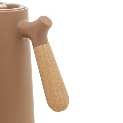 Garrafa Térmica Wolff Com Cabo Madeira Nórdica 1L Nude