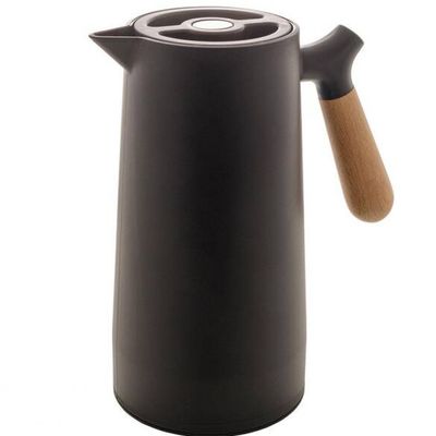 Garrafa Térmica Wolff Com Cabo Madeira Nórdica 1L Preto