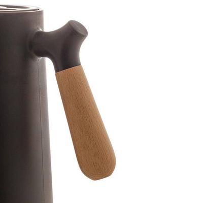 Garrafa Térmica Wolff Com Cabo Madeira Nórdica 1L Preto