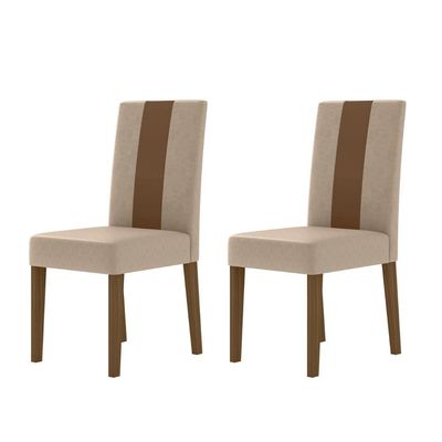 Conjunto de Sala de Jantar Mesa com 6 cadeiras Goya Poliman Carvalho