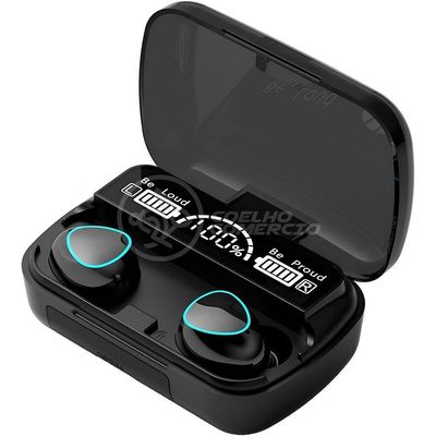 M10 Fone De Ouvido Bluetooth Sem Fio V5.3 Com Display Led Cancelamento De Ruído E Power Bank