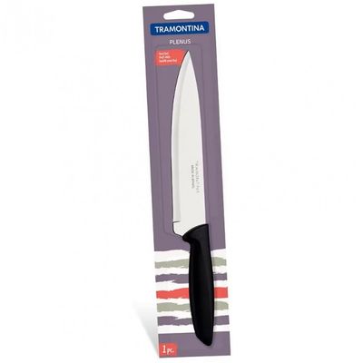 Faca para Carne Tramontina Chef 8 Polegadas Plenus Inox Preto com Inox