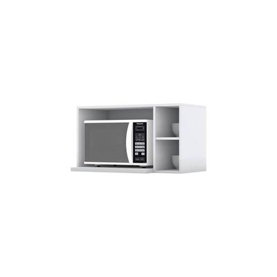 Armário Aéreo Para Micro-ondas 2 Nichos 80cm Henn Branco Hp