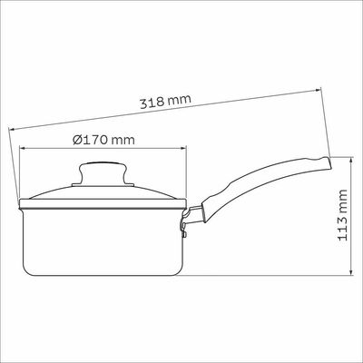 Panela Antiaderente Turim 16 Cm Starflon Max 1,4l Tramontina
