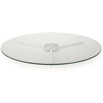 Centro de Mesa Giratório Forma F.Collection em Vidro Transparente - 60 cm