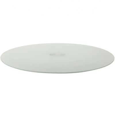 Centro de Mesa Giratório Forma F.Collection em Vidro - 60 cm Pérola