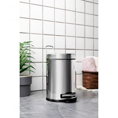 Lixeira Inox Pedal E Balde 3l Decorlinelixeiras ø 17x27cm