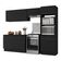 Armário De Cozinha Compacta 4 Peças Com Rodapé Mp2193 Made Multimóveis Preto Preto