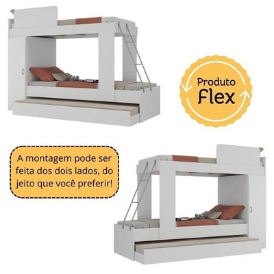 Treliche Com Colchão E Barra De Proteção Multimóveis Branco