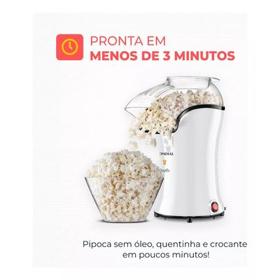Pipoqueira Elétrica Popflix Pp-04 Ar Quente Branca Mondial Cor Branco 110V