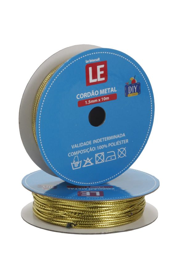 Cordão Metalizado Le 1,5mmx10m Ouro