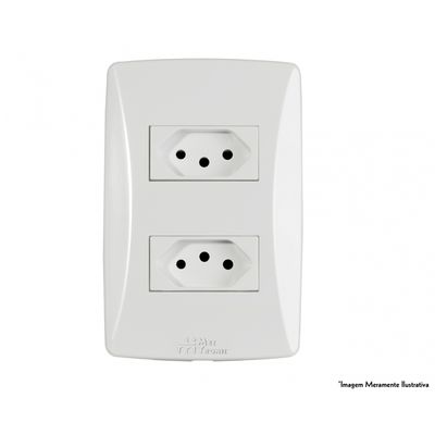 Tomada Petra 2 Tom 2P+T Horiz C/Pl 10A 250V 39056