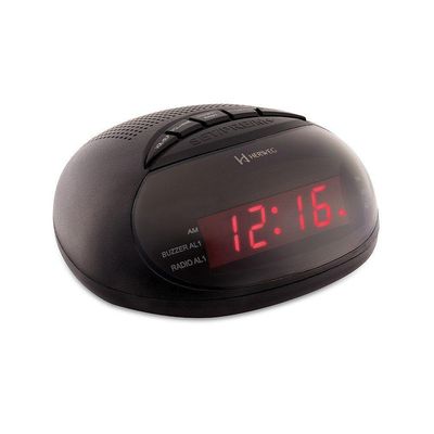 Despertador Rádio Relógio Preto Herweg 8112 único