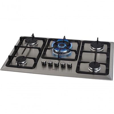 Fogão Cooktop Fischer 5 Bocas Tripla Chama - Mesa Inox 23678-54121 Bivolt Bivolt