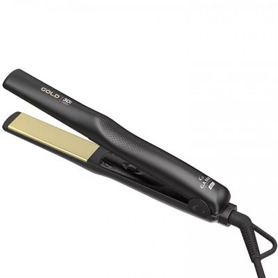 Chapinha | Prancha GA.MA Italy Gold Ion 3D 220°C com Emissão de Íons Negativos Preto com Dourado / Bivolt