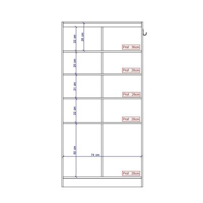 Armário Utilitário Lavanderia 2 Portas Branco Carraro