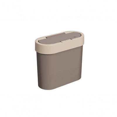 Lixeira Flat 11 X 23,5 X 20,5 Cm 2,8 L Warm Gray E Light Gray Coza