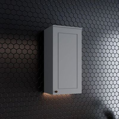 Armário Aéreo De Cozinha 40 Cm Amy Casa 812 Cinza