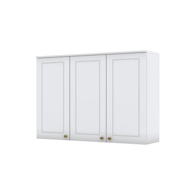 Armário Aéreo 03 Portas 120 Cm Amy Branco Hp Casa 812 Branco Hp