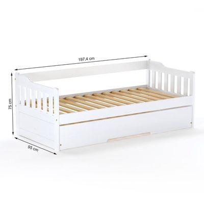 Bicama Infantil Madeira Maciça Branco