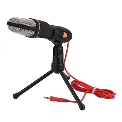 Microfone Condensador C- Tripé P- Gravação Profissional, Podcast, Videochamadas
