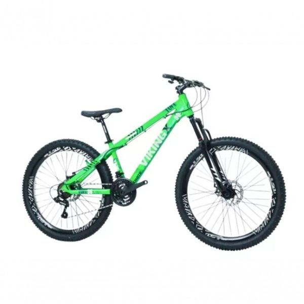 Bicicleta Vikingx Aro 26 Câmbios Shimanos 21v Verde Neon