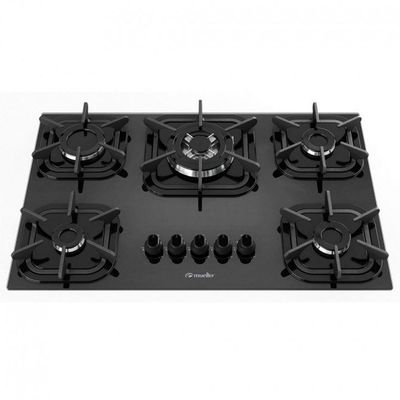 Fogão Cooktop Tripla Chama - 05 Bocas - Mueller Preto Bivolt