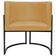 Poltrona Decorativa Para Recepção Luna Suede Base De Ferro Preta - Mostarda, Suede