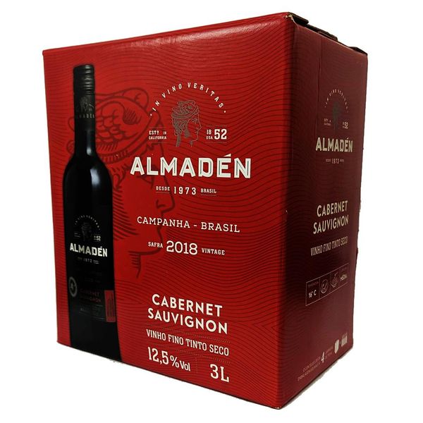 VINHO ALMADÉN CABERNET SAUVIGNON TINTO BAG IN BOX 3LTS