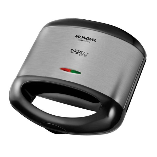 Sanduicheira e Grill Mondial Premium S-07 Preto com Inox / 110V Sanduicheira e Grill Mondial Premium S-07 Preto com Inox / 110V