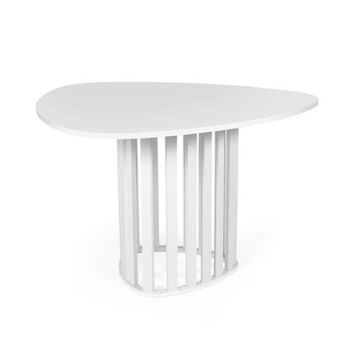 Mesa De Jantar Orgânica 4 Lugares 120x118cm Branca - Straub Web