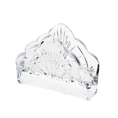 Porta Guardanapos De Cristal Dublin Transparente 13cm Lyor