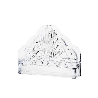 Porta Guardanapos De Cristal Dublin Transparente 13cm Lyor