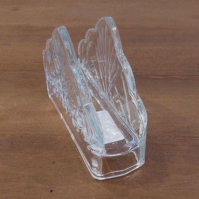 Porta Guardanapos De Cristal Dublin Transparente 13cm Lyor