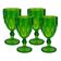 Jogo 4 Taças De Acrílico Verde Diamond Diamante Festa Piscina Plástico 330ml Lyor