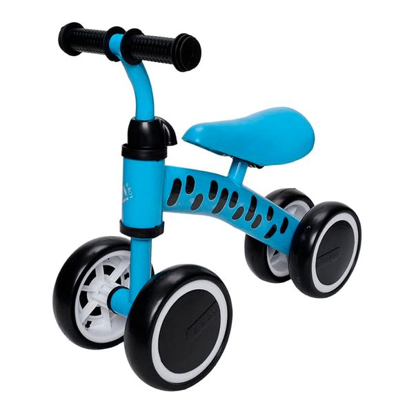 Andador Infantil Bicicleta De Equilibrio Sem Pedal 4 Rodas Zippy Toys Quadriciclo Bebê Criança 24Kg Bicicletinha De Passeio Azul