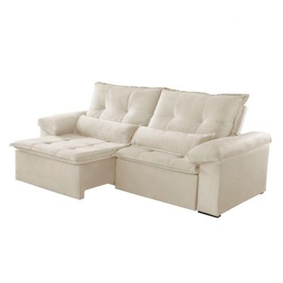 Sofá San Andreas Linho 02 Módulos 80cm B25cm Meu Sofá Online A302 Linho Branco
