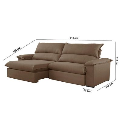 Sofá Filadélfia Veludo 02 Módulos 80cm B25cm Meu Sofá Online B016 Veludo Marrom