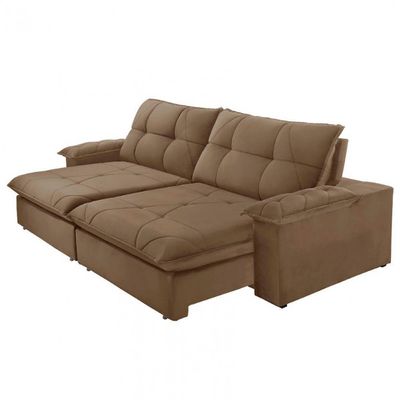 Sofá Gaia Veludo 02 Módulos 80 Cm B25cm Meu Sofá Online B016 Veludo Marrom