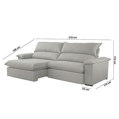 Sofá Filadélfia Veludo 02 Módulos 80cm B25cm Meu Sofá Online B026 Veludo Prata