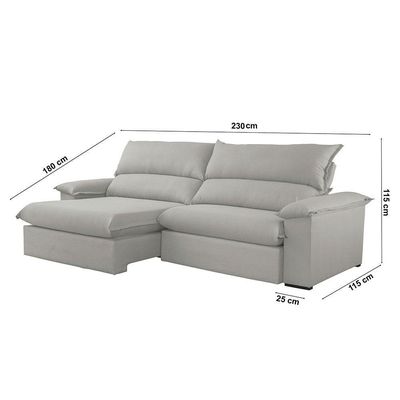 Sofá Filadélfia Veludo 02 Módulos 90cm B25cm Meu Sofá Online B026 Veludo Prata