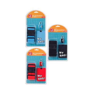 Kit de Acessórios de Viagem Le com 3 Peças