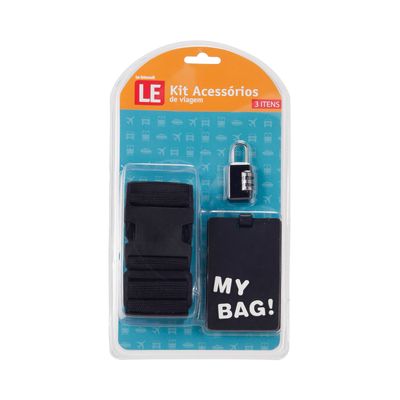 Kit de Acessórios de Viagem Le com 3 Peças