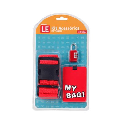 Kit de Acessórios de Viagem Le com 3 Peças