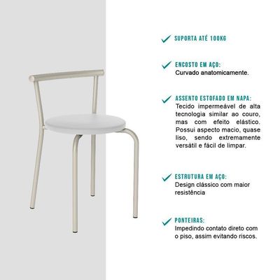 Conjunto Sala De Jantar Com Mesa E 4 Cadeiras 2999 Carraro