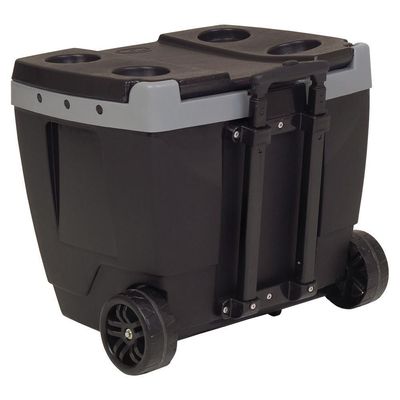 Caixa Térmica 42l Cores Com Rodinha Cooler Bebidas Mor Cor:preta Preta