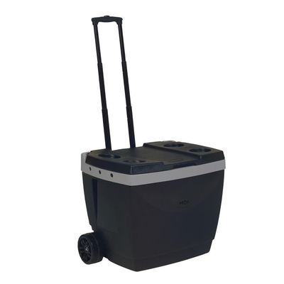 Caixa Térmica 42l Cores Com Rodinha Cooler Bebidas Mor Cor:preta Preta