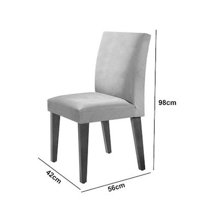 Mesa Olimpia 120 Mdf Vidro Canto Copo Com 4 Cadeiras